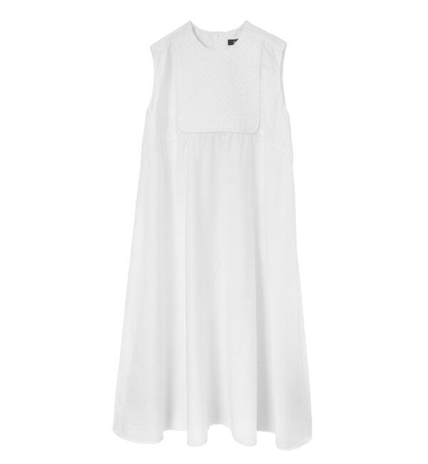 mizuiro ind「mizuiro ind ブランディングクロスフレアワンピース」|ワンピース|オフホワイト