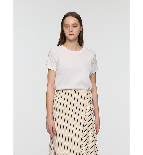 mizuiro ind「mizuiro ind コンパクトベーシックT」|Tシャツ・カットソー|オフホワイト