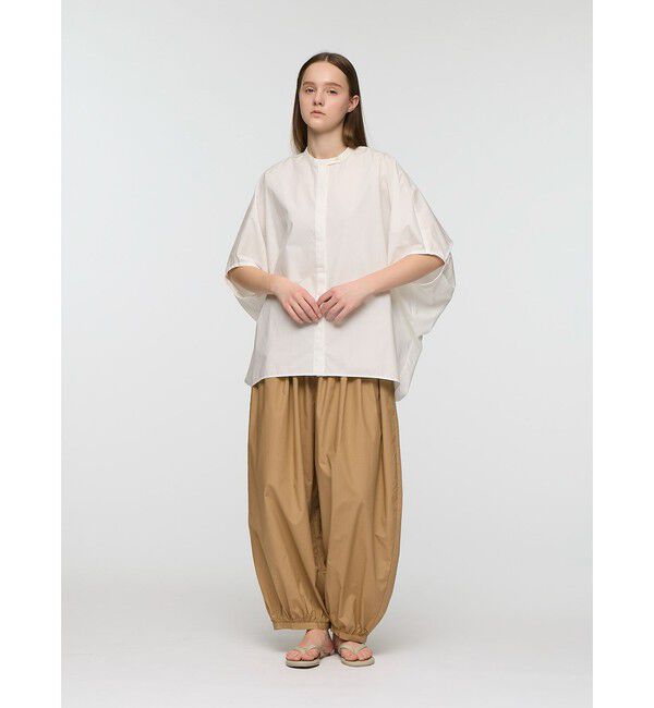 mizuiro ind「mizuiro ind スタンドカラーコクーンシャツ」|シャツ・ブラウス|