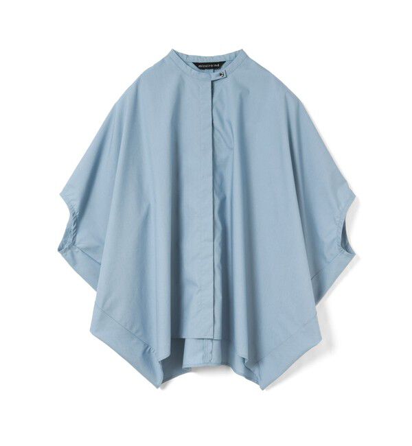 mizuiro ind「mizuiro ind スタンドカラーコクーンシャツ」|シャツ・ブラウス|ライトブルー