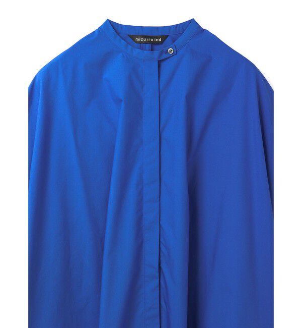 mizuiro ind「mizuiro ind スタンドカラーコクーンシャツ」|シャツ・ブラウス|