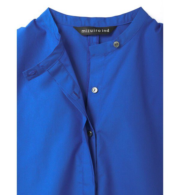 mizuiro ind「mizuiro ind スタンドカラーコクーンシャツ」|シャツ・ブラウス|