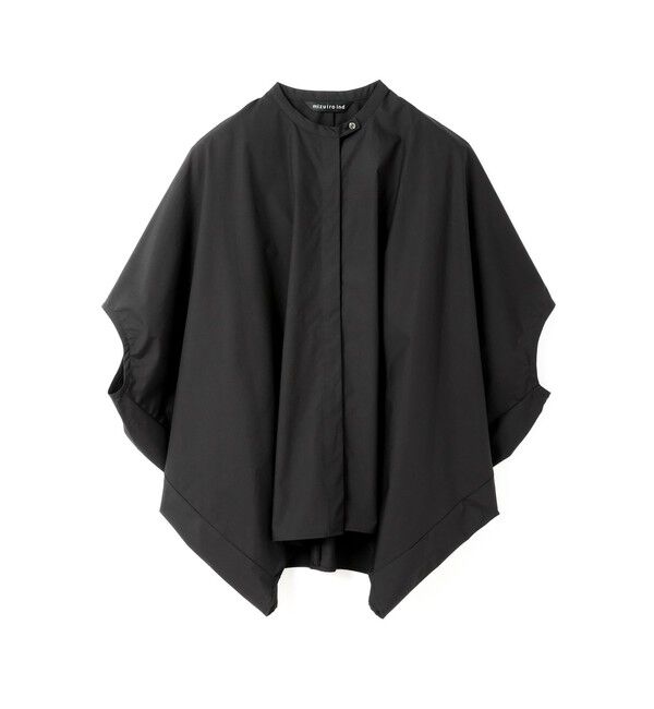 mizuiro ind「mizuiro ind スタンドカラーコクーンシャツ」|シャツ・ブラウス|ブラック