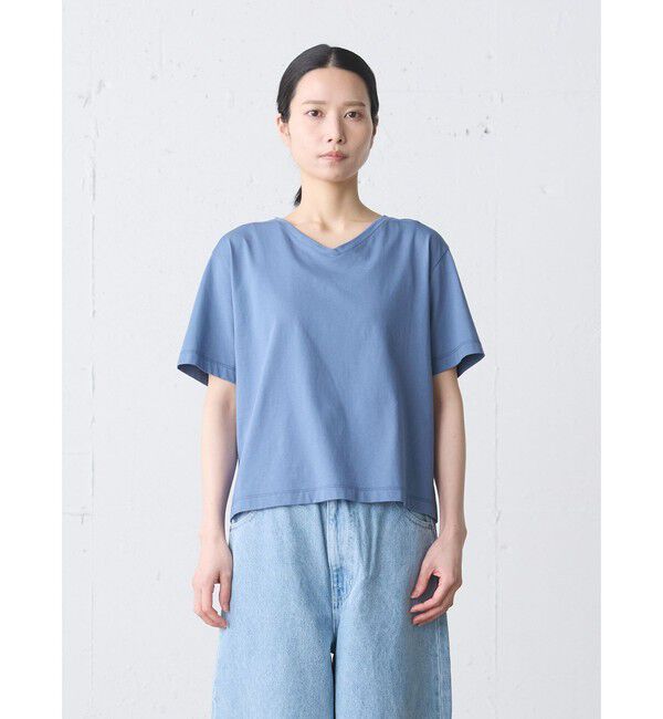 MidiUmi「MidiUmi Vネックプルオーバー」|Tシャツ・カットソー|ブルー