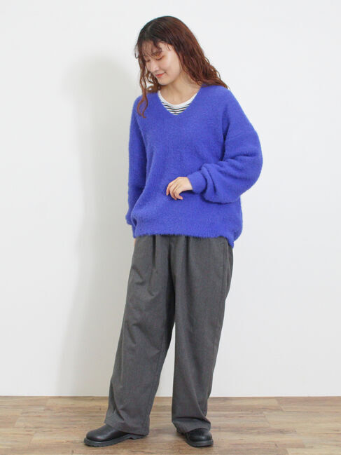 Samansa Mos2「◎シャギーキーネックニット」|ニット・セーター|