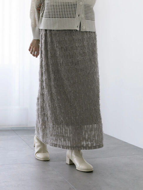 Samansa Mos2 blue「フリンジレーススカート」|スカート|