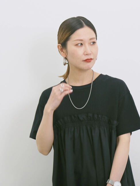 Samansa Mos2 blue「アソートドッキングプルオーバー」|Tシャツ・カットソー|