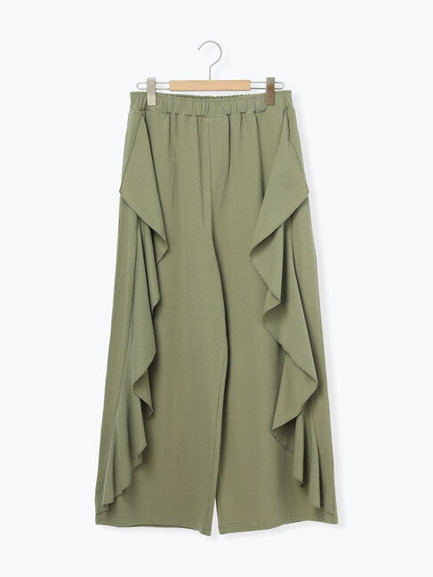 Samansa Mos2「カットクレープフリルワイドパンツ」|その他|