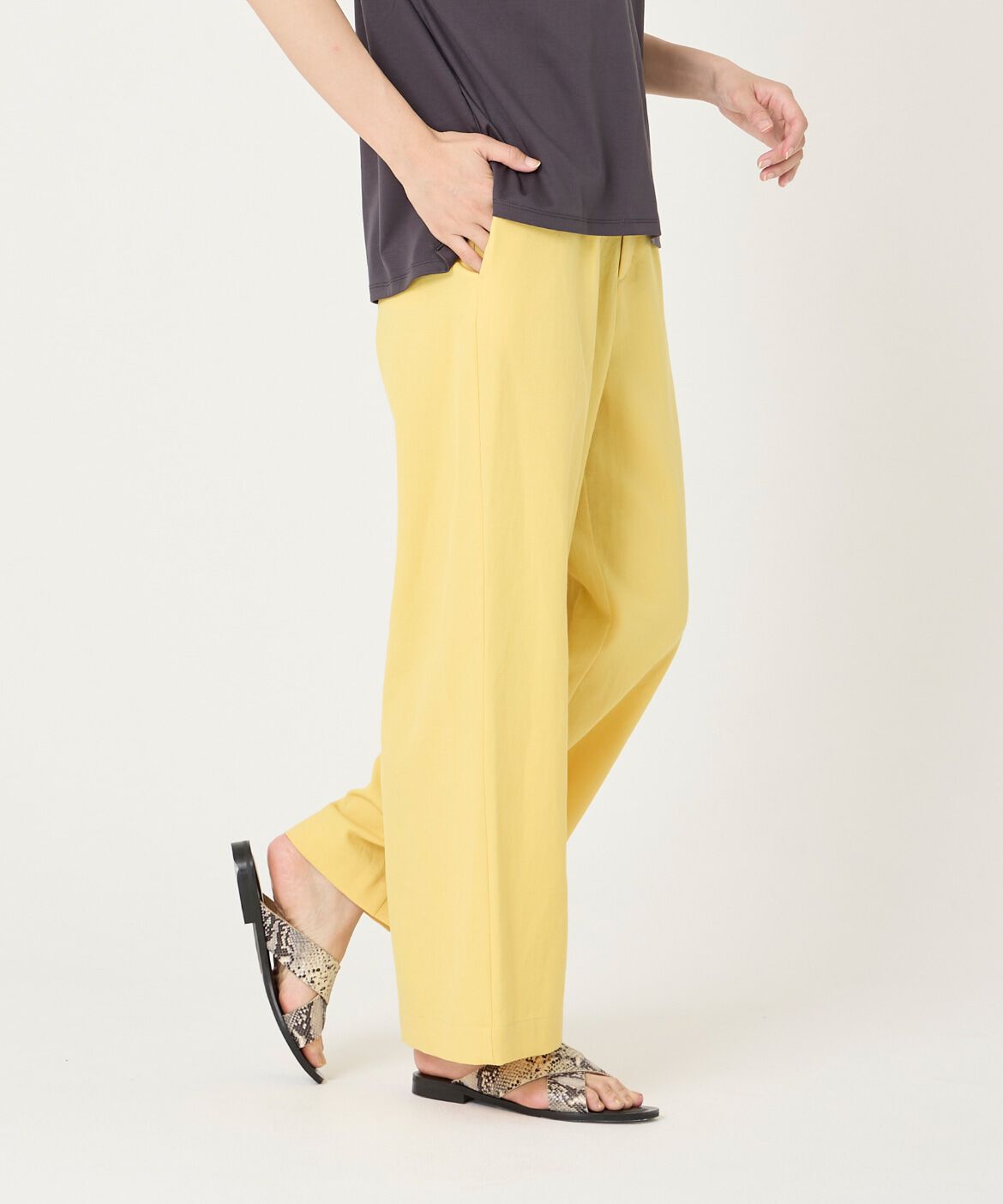 DAY by DAY it&rsquo;s international「麻混ワンタックイージーパンツ」|その他|イエロー