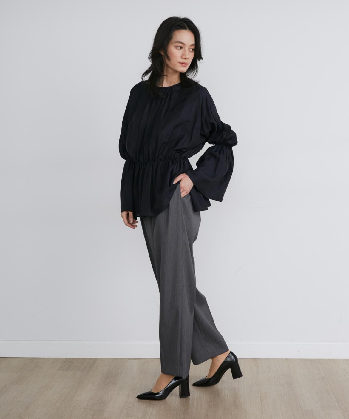 INED「ダブルタックパンツ《la veille by SUPERIOR CLOSET》」|スラックス|