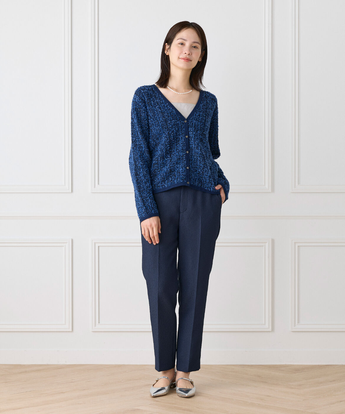 7-IDconcept.「フクレジャカード センタープレスパンツ」|スラックス|