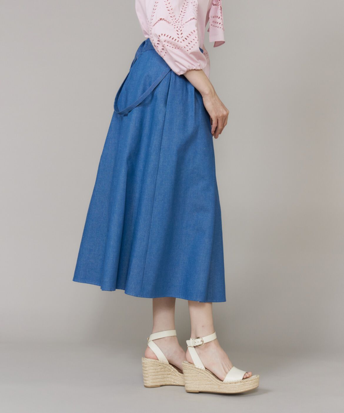 Maglie le cassetto「《WEB･POPUP限定》ｻｽﾍﾟﾝﾀﾞｰ付きﾃﾞﾆﾑﾀｯｸｽｶｰﾄ《M Maglie le」|スカート|