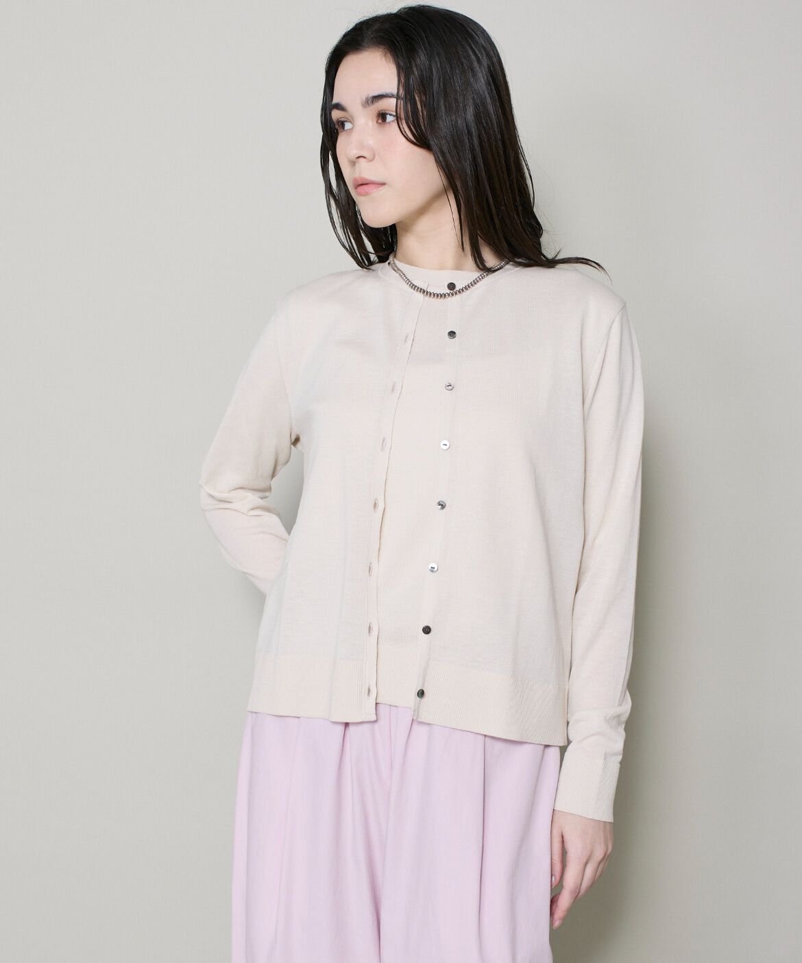 DAY by DAY it&rsquo;s international「クルーネックカーディガン《ガスコットン》」|カーディガン|グレーベージ 3