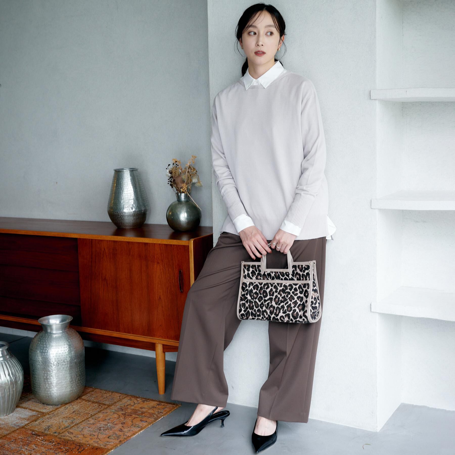 UNTITLED「【8色展開/体型カバー】魅せるタイムレスニット」|ニット・セーター|