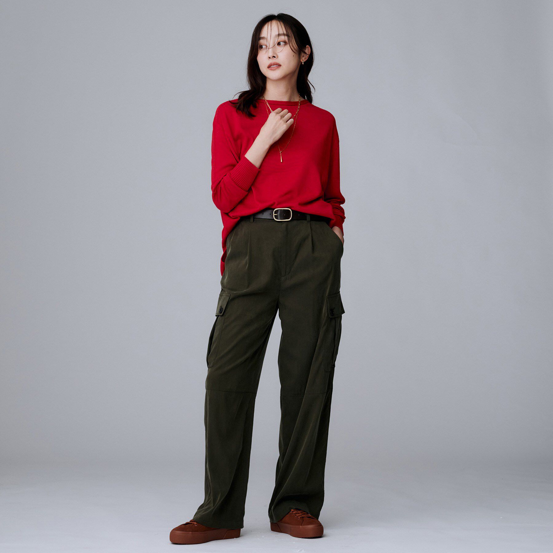 UNTITLED「【8色展開/体型カバー】魅せるタイムレスニット」|ニット・セーター|