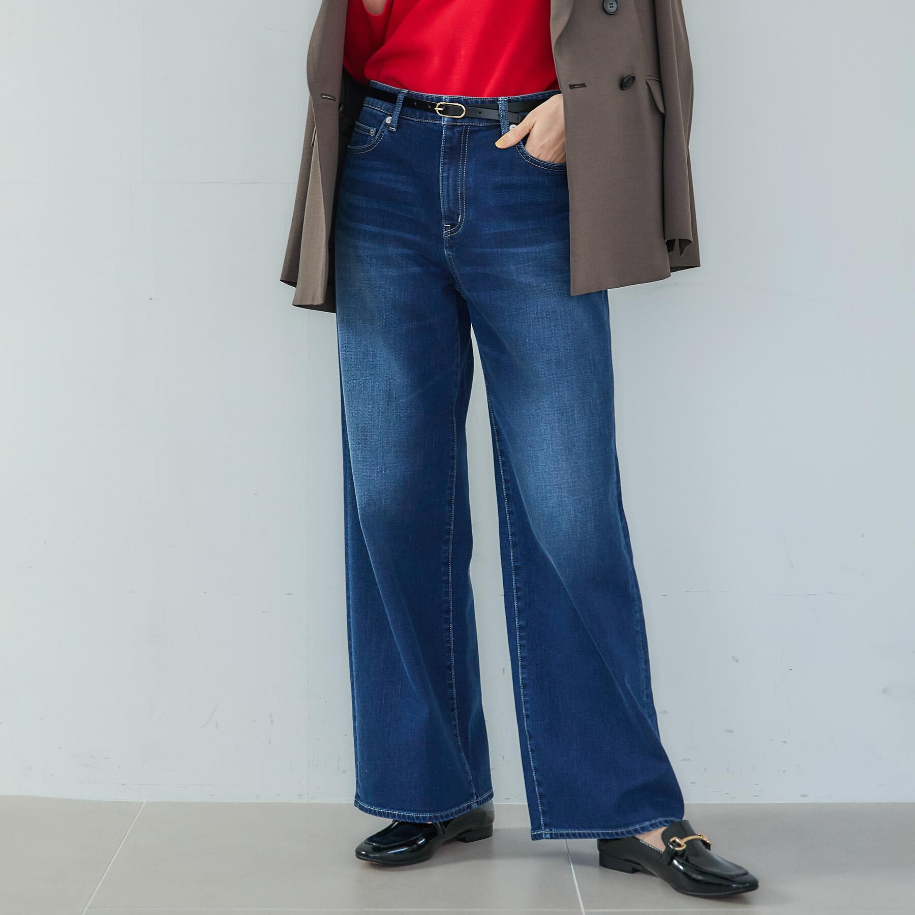 UNTITLED「【古畑星夏さん着用/人気デニム】MAKE&times;DENIM WIDE」|デニム|ブルー(093)