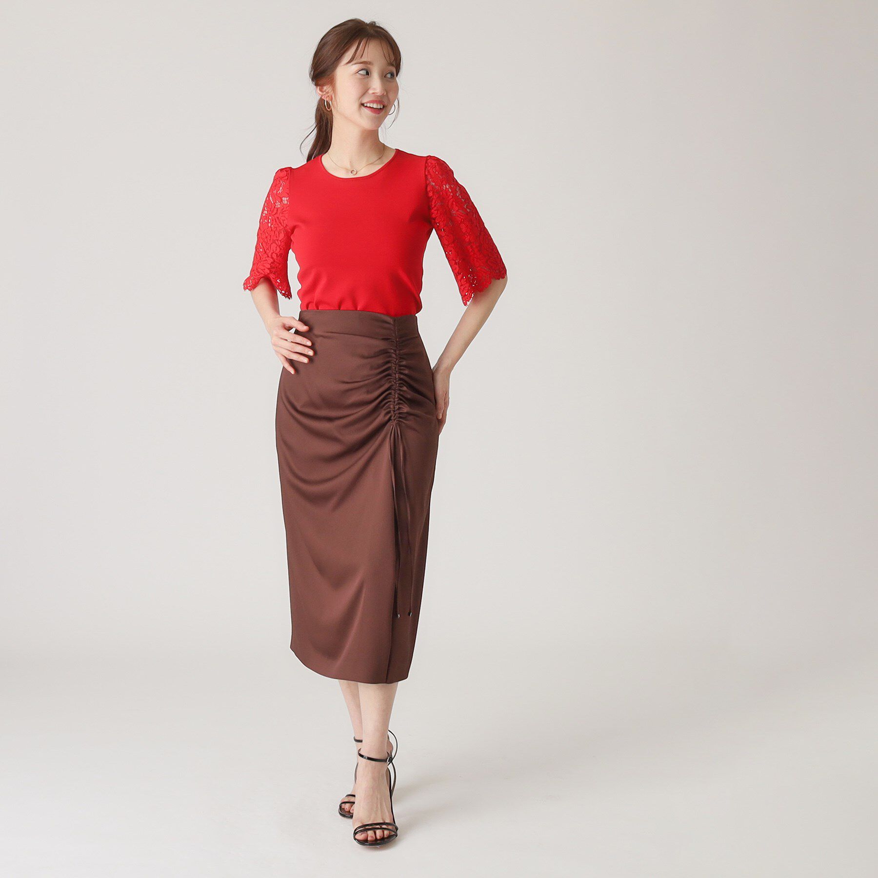 COUP DE CHANCE「【洗える／日本製】ドロストデザイン ナロータイトスカート」|スカート|