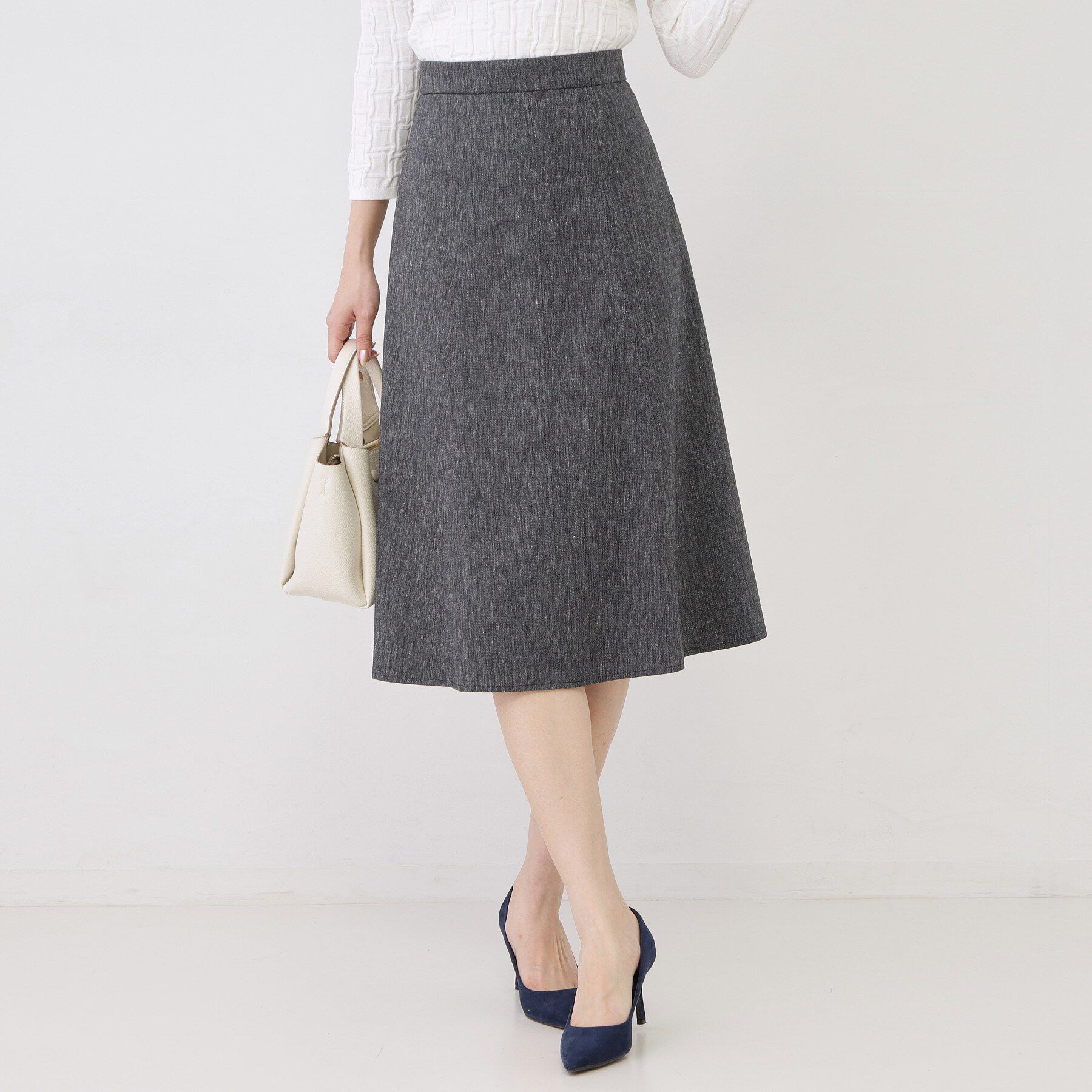 COUP DE CHANCE「【手洗い可／日本製】麻混フレアースカート」|スカート|