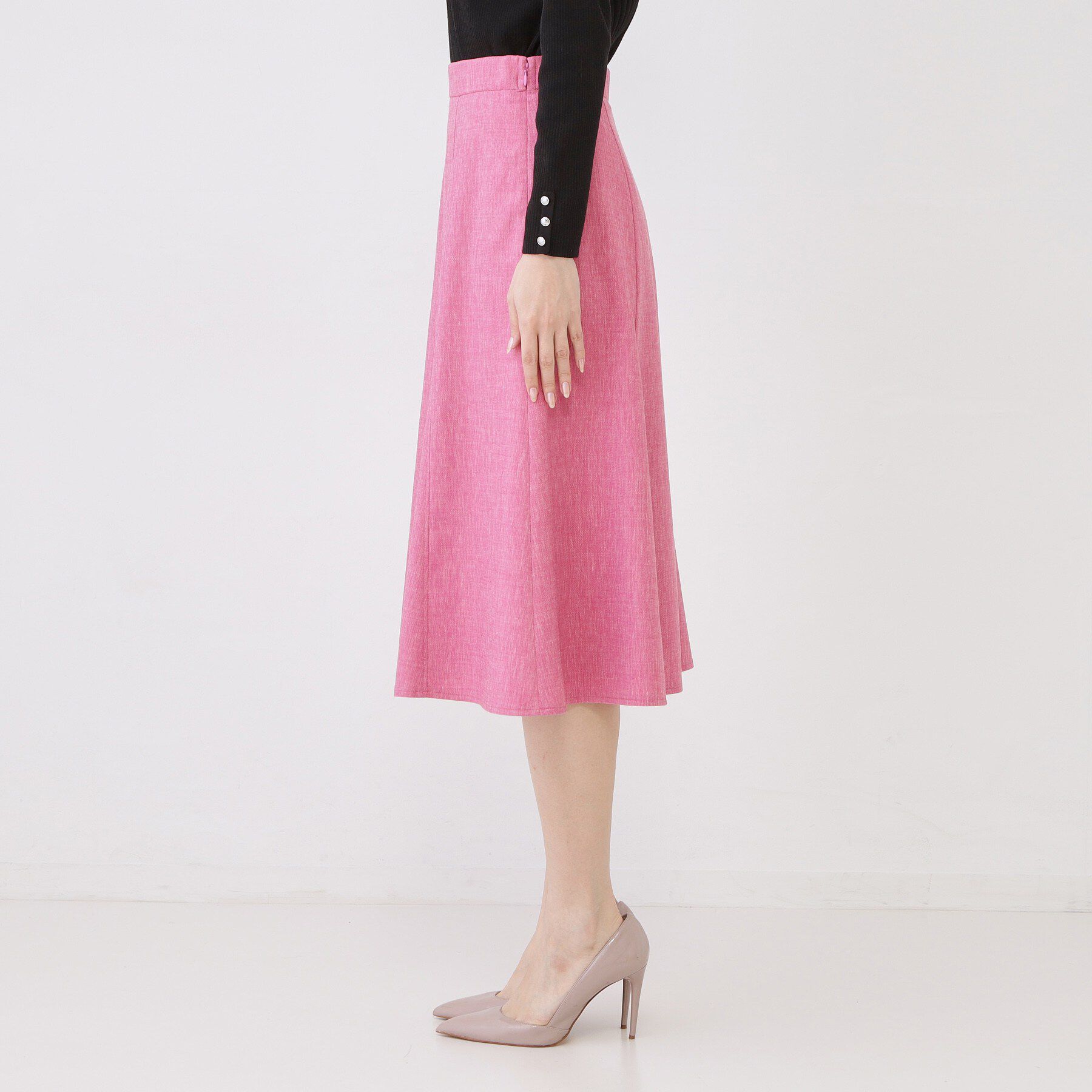 COUP DE CHANCE「【手洗い可／日本製】麻混フレアースカート」|スカート|