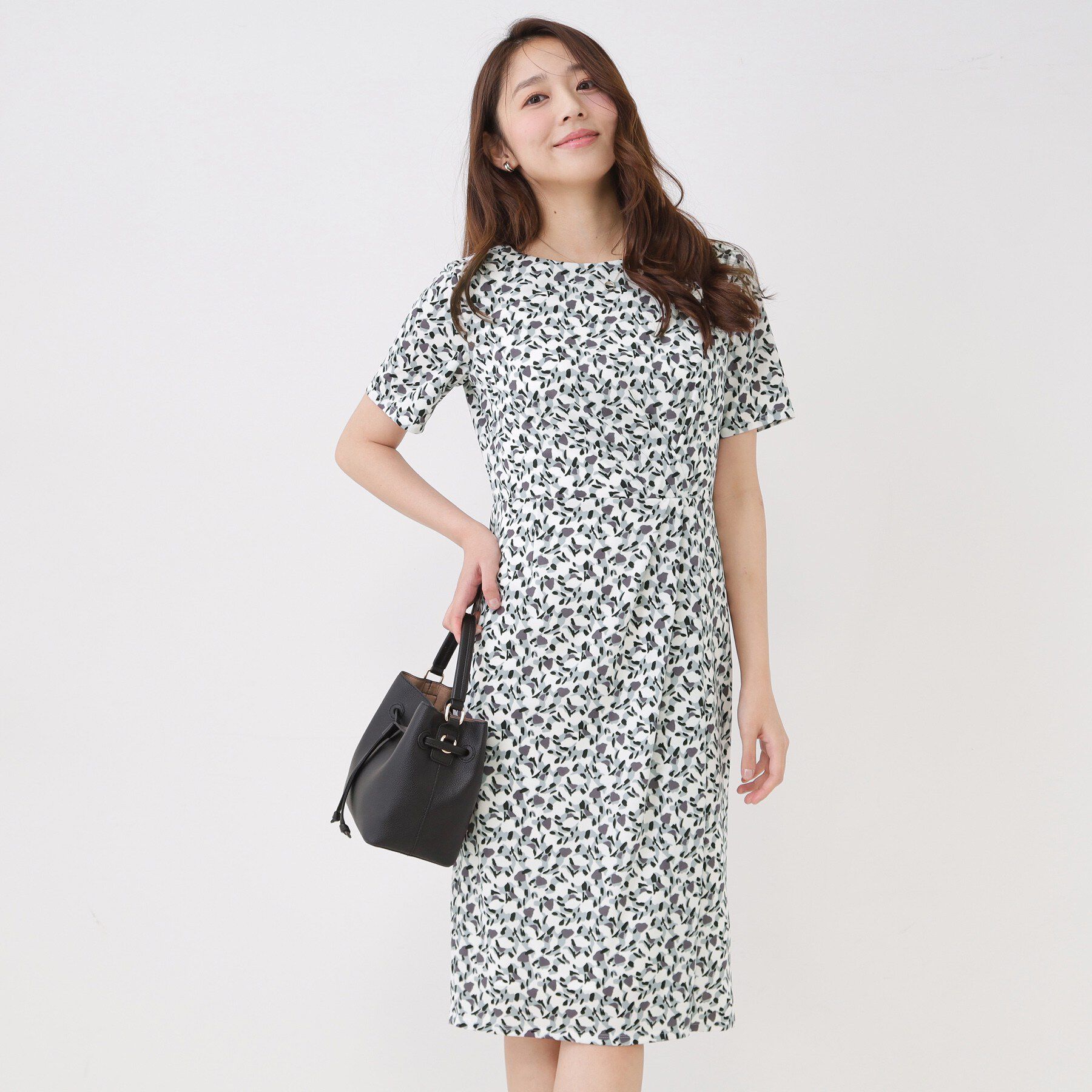 COUP DE CHANCE「【手洗い可／日本製】タック入タイトワンピース」|ワンピース|