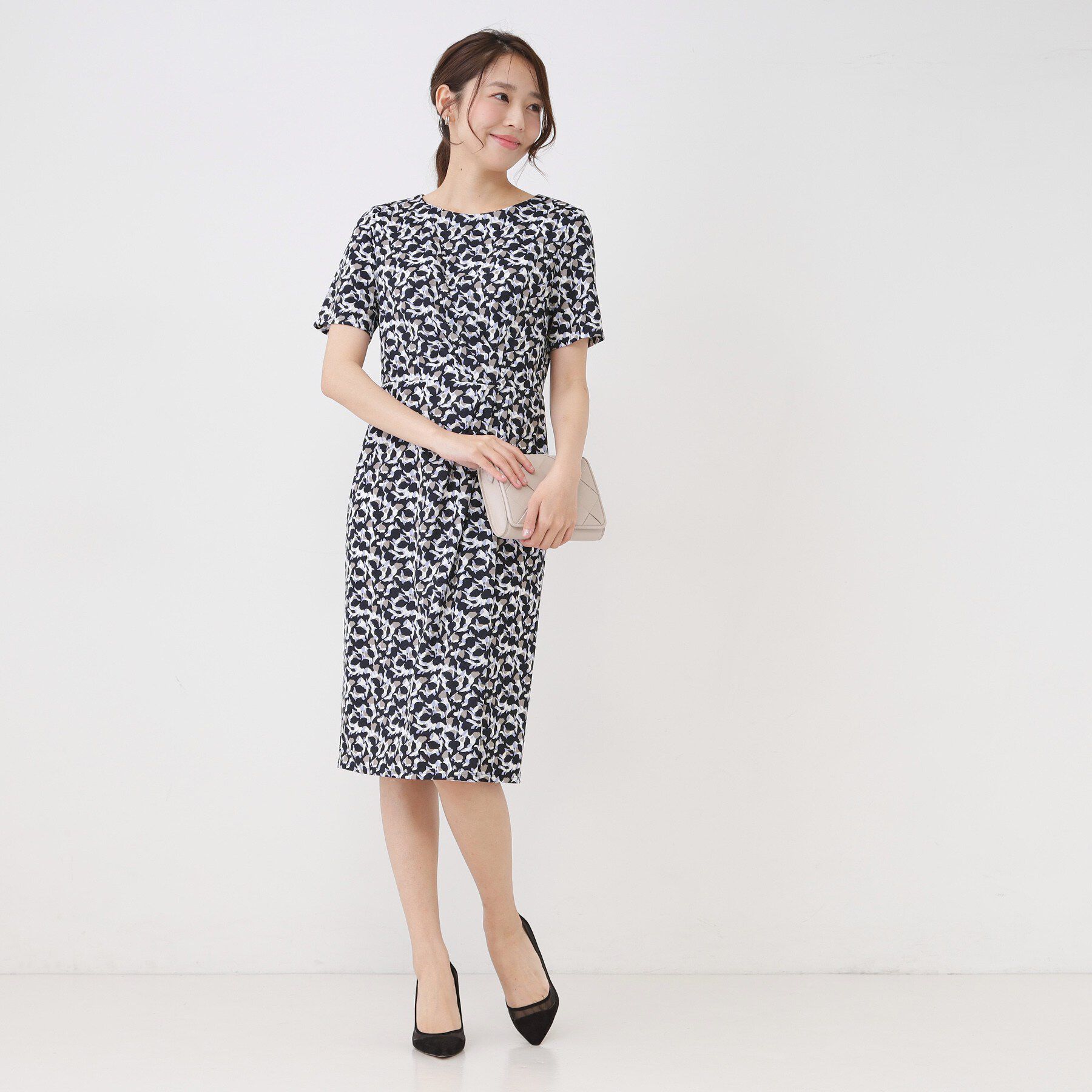 COUP DE CHANCE「【手洗い可／日本製】タック入タイトワンピース」|ワンピース|