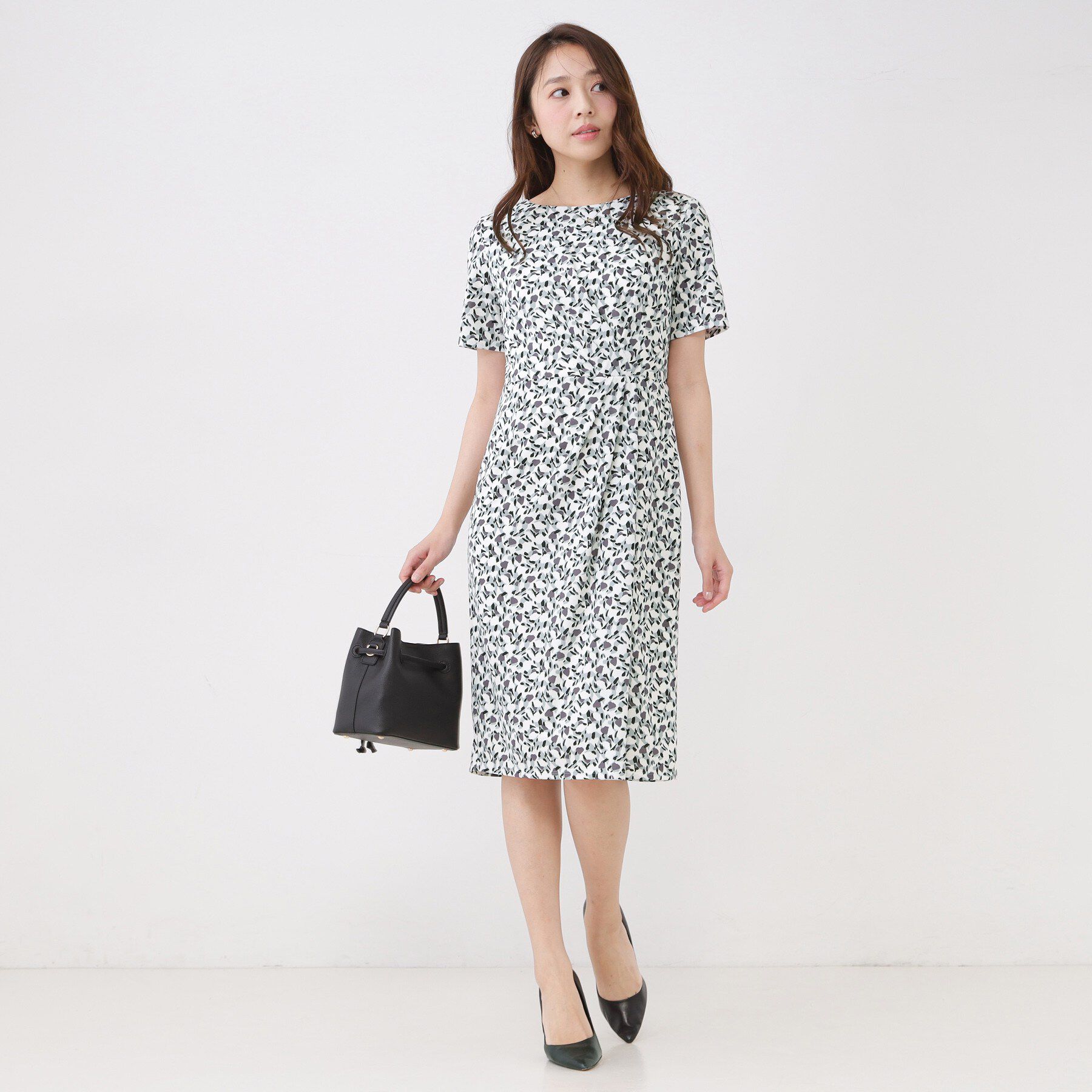 COUP DE CHANCE「【手洗い可／日本製】タック入タイトワンピース」|ワンピース|