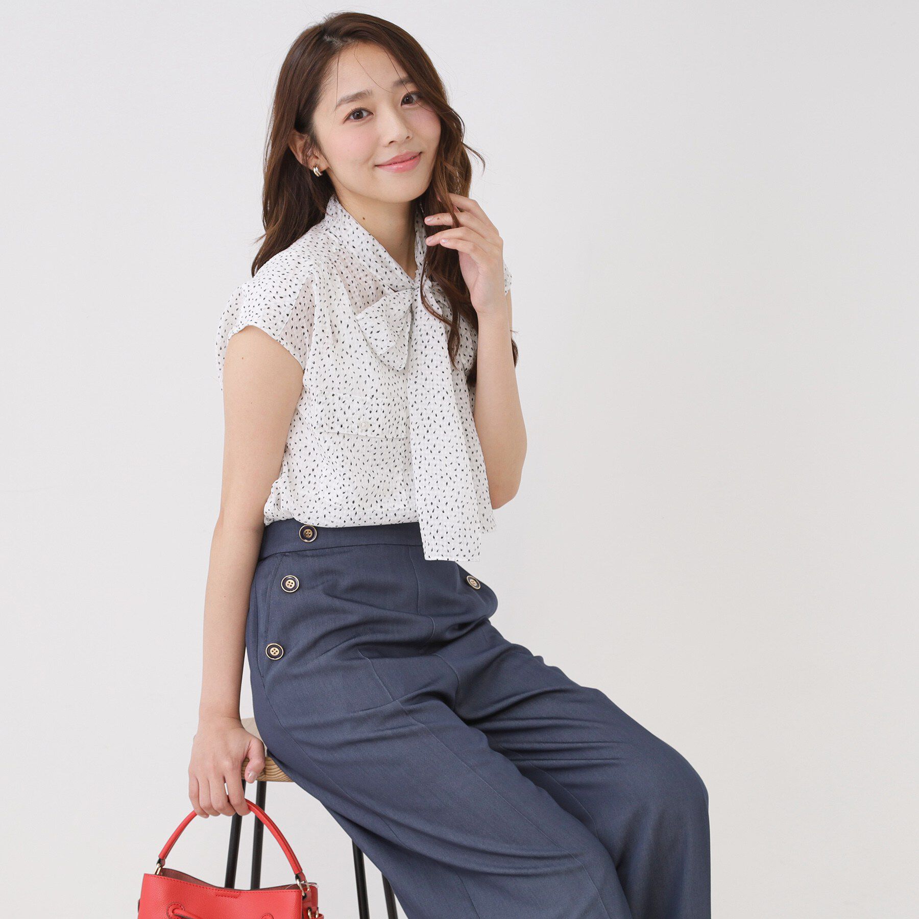 COUP DE CHANCE「【手洗い可】シアーボウタイブラウス」|シャツ・ブラウス|