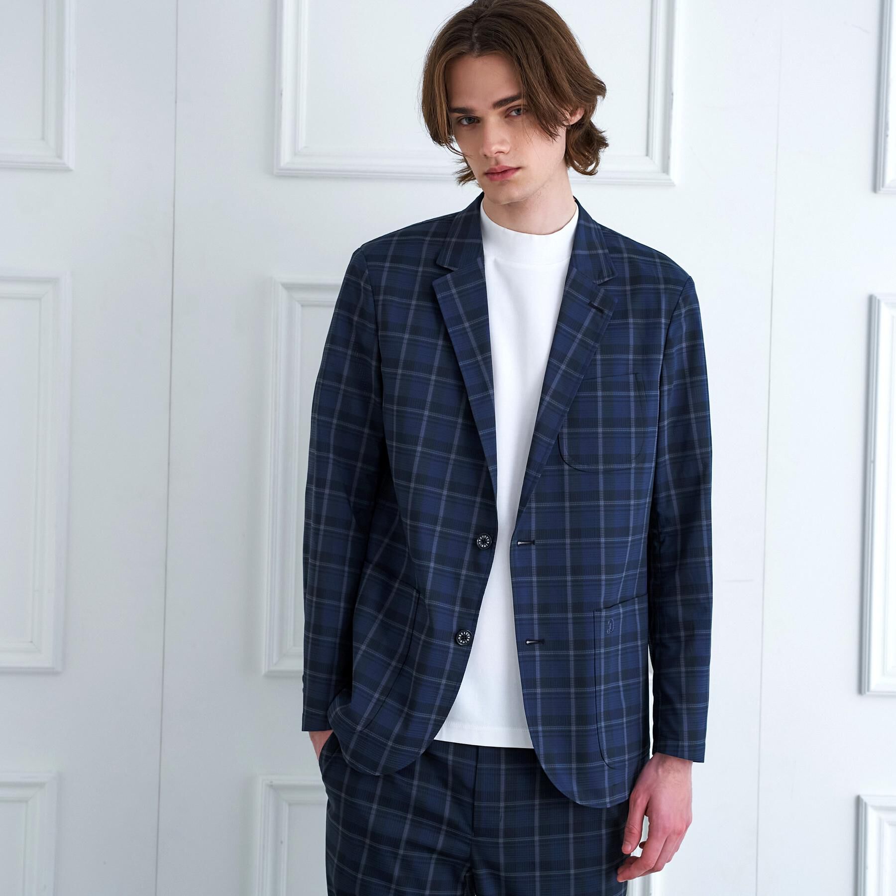 DRESSTERIOR「【セットアップ可/ウォッシャブル/高通気性】DotAir チェックジャケット」|テーラードジャケット|