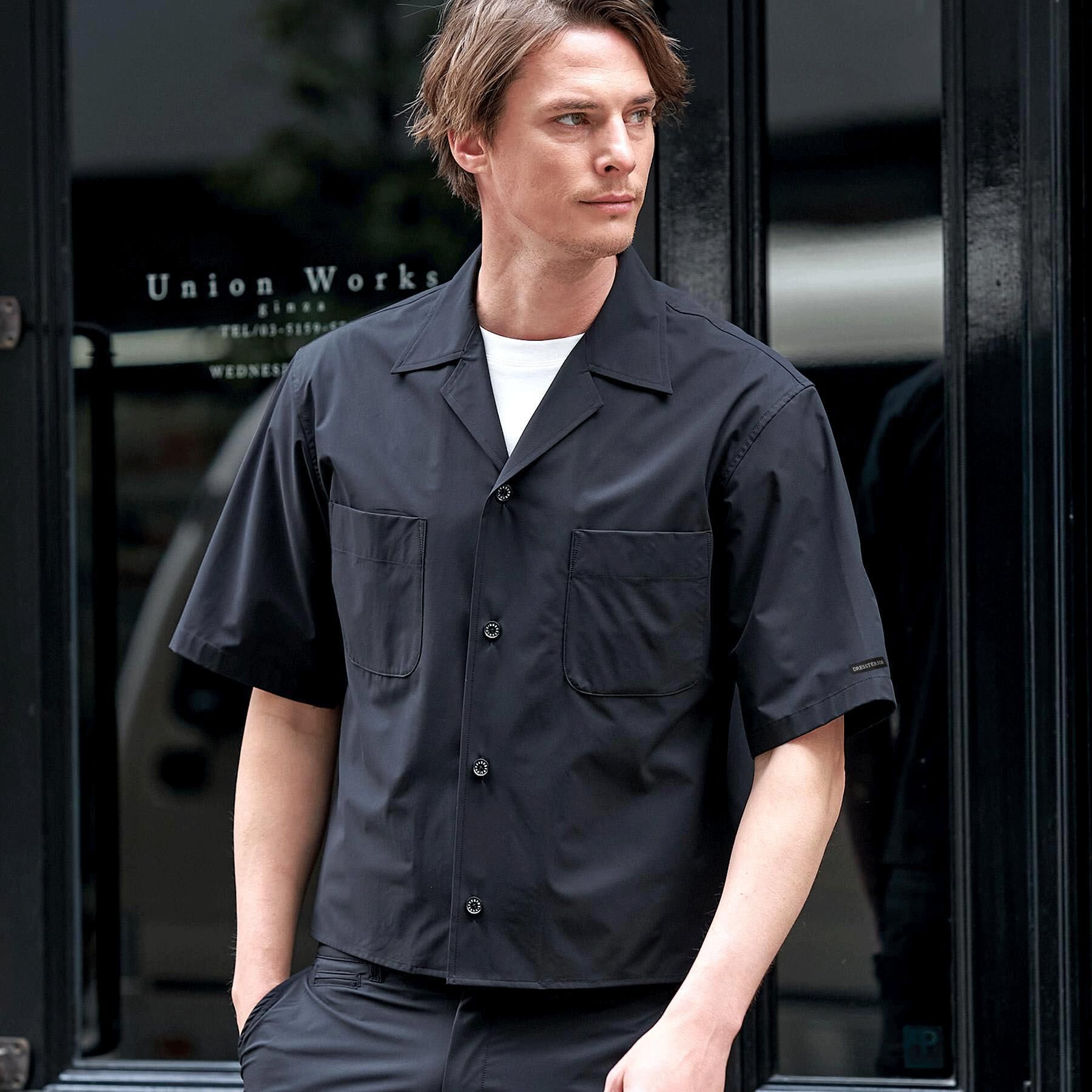 DRESSTERIOR「【セットアップ可】SOLOTEX ストレッチオープンカラーシャツ」|シャツ・ブラウス|