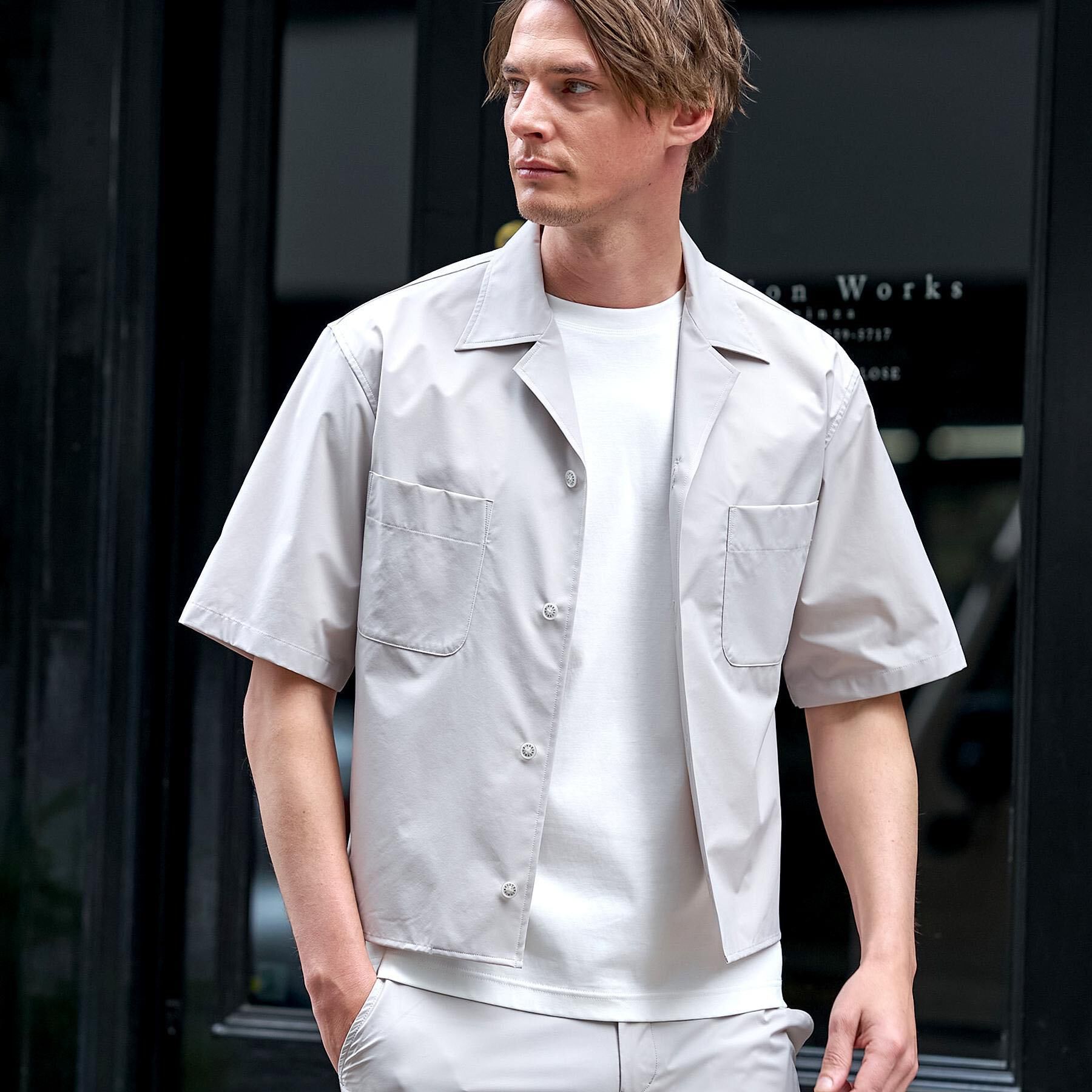 DRESSTERIOR「【セットアップ可】SOLOTEX ストレッチオープンカラーシャツ」|シャツ・ブラウス|