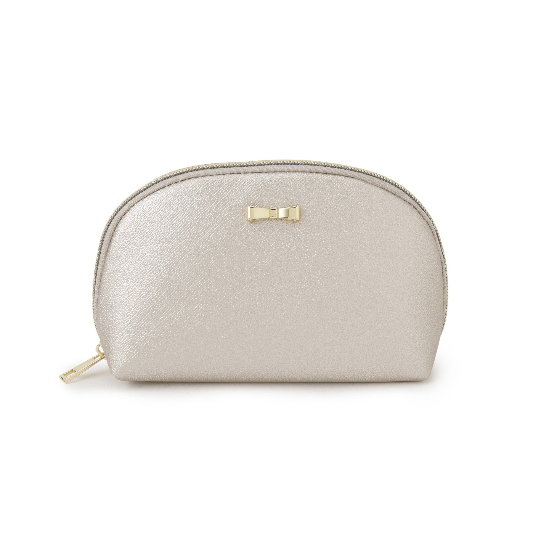 grove「ラウンドリボンポーチ」|ポーチ|ブラックシルバー(1