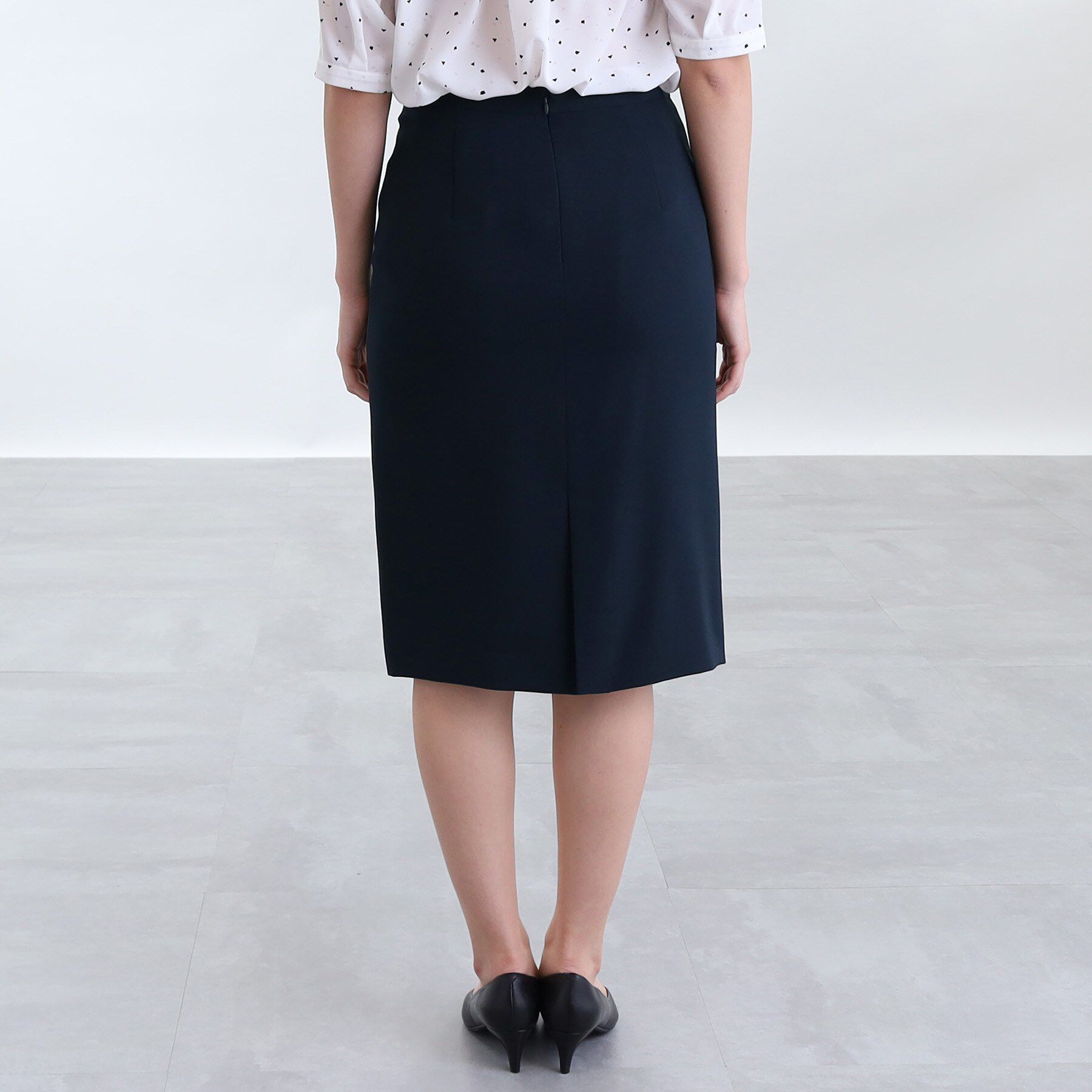 INDIVI「【定番スーツ／UVケア／イージーケア／洗える】ウール調ストレートスカート」|スーツ|