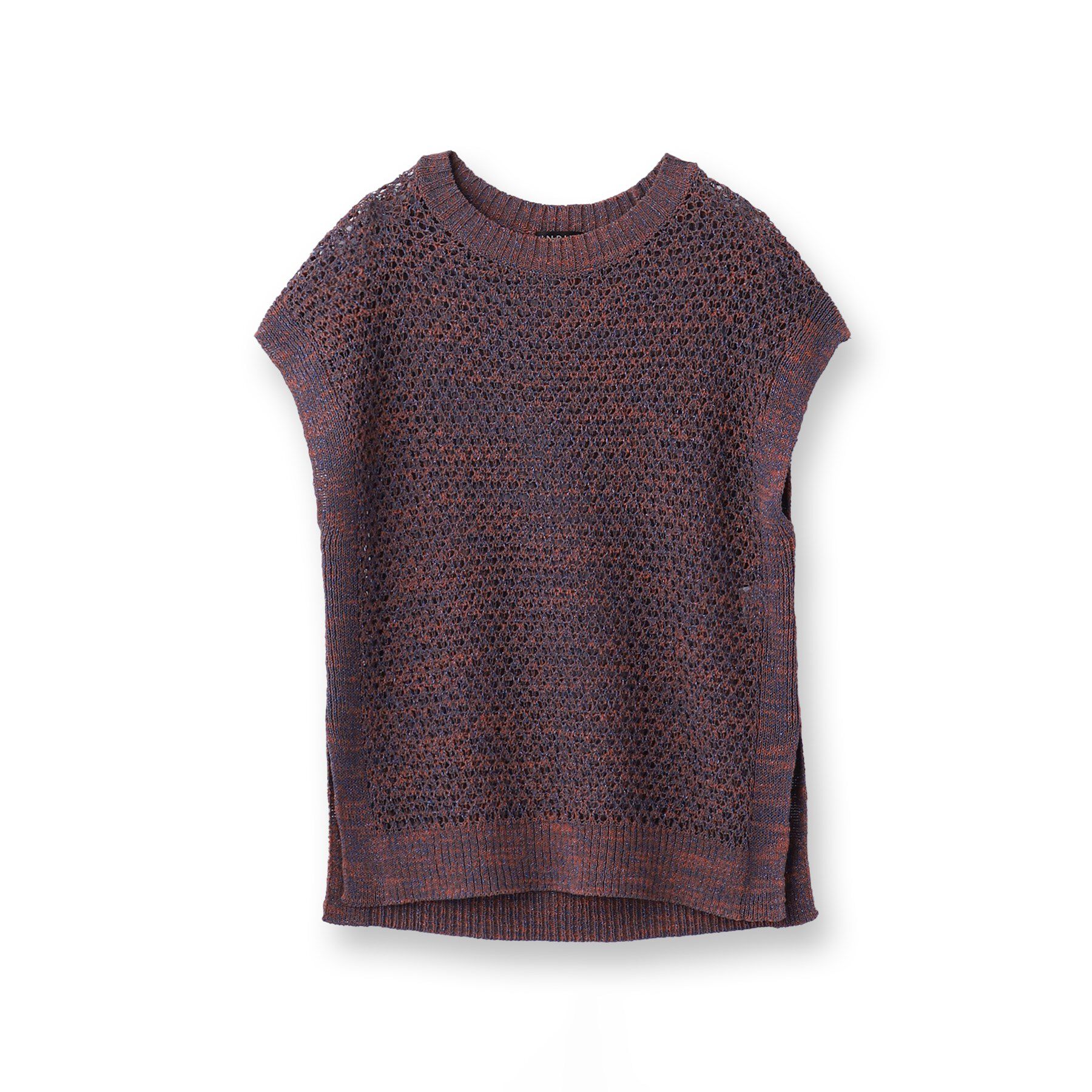 INDIVI「【ファンシー素材】透かし柄ニットベスト」|ベスト・ジレ|