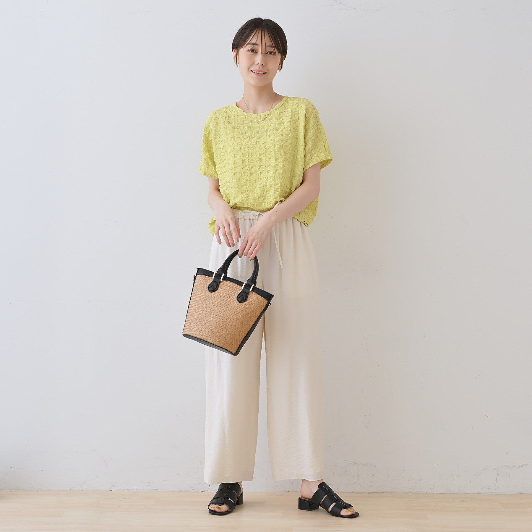 INDIVI「【洗える／凹凸素材／UVケア】コンパクトトップス」|Tシャツ・カットソー|