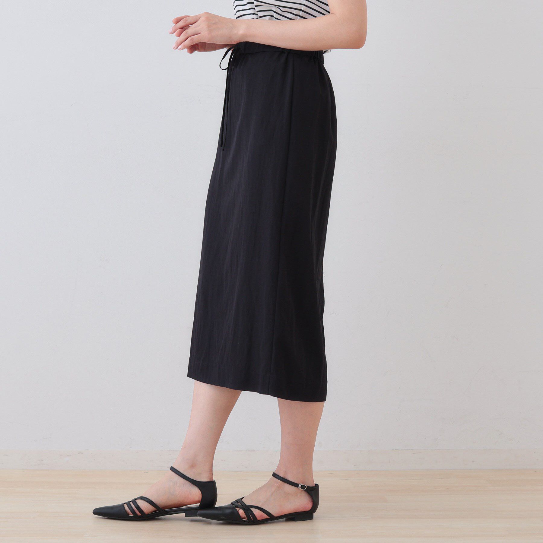 INDIVI「【シワになりにくい】コットンライクストレートスカート」|スカート|