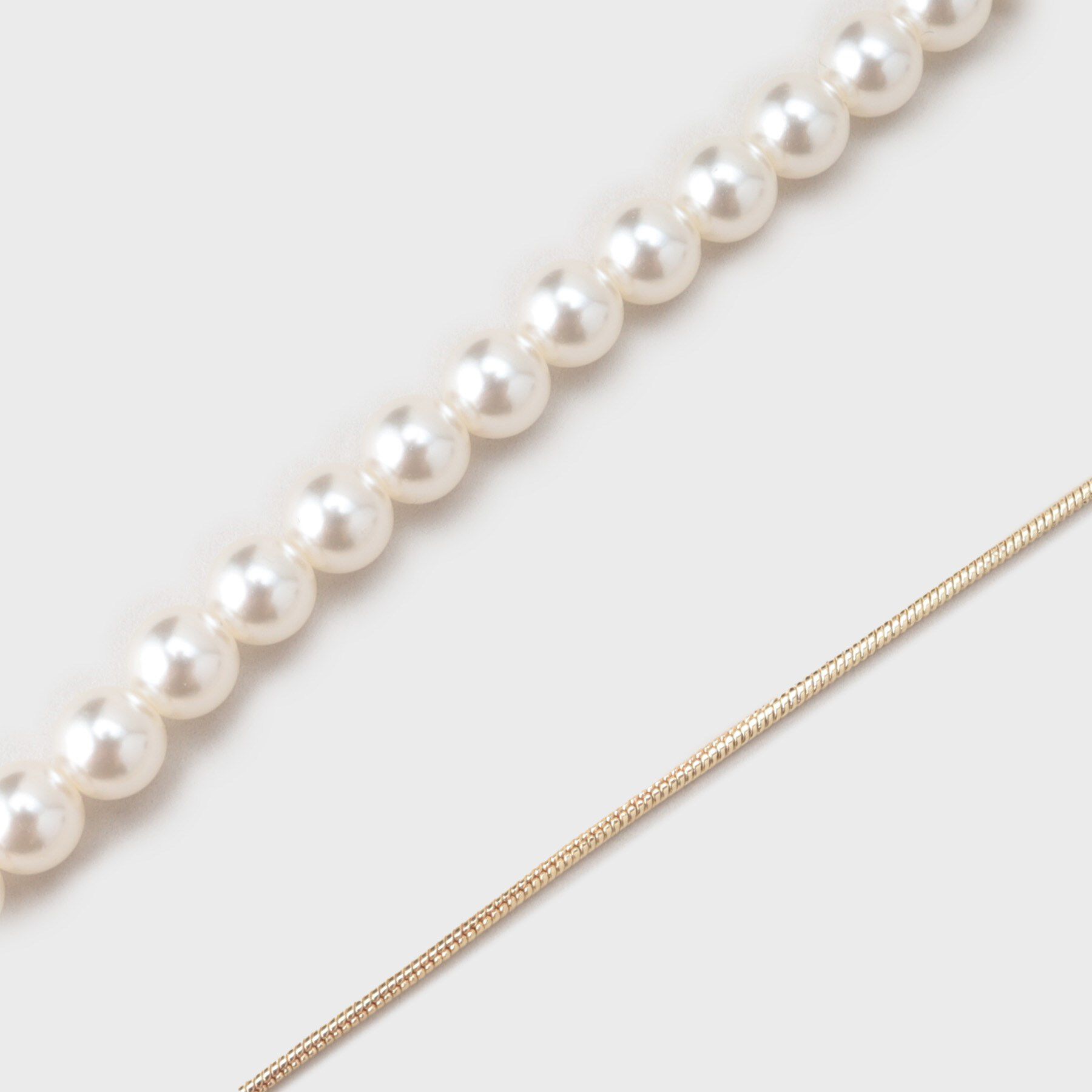 INDIVI「パール調バイカラーネックレス」|ネックレス|