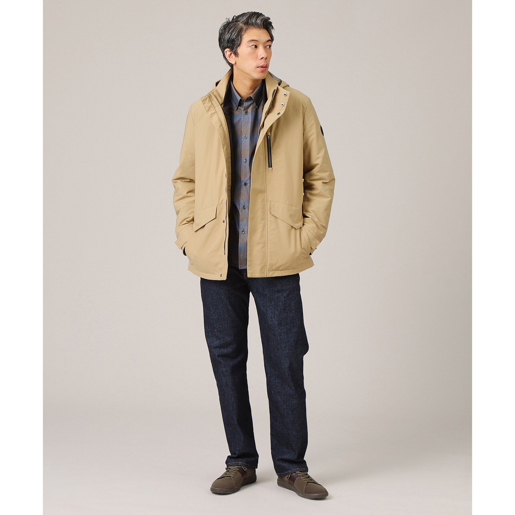 TAKEO KIKUCHI「【3WAY／撥水】ドビーメモリー ダウンライナーブルゾン」|ブルゾン・スタジャン|