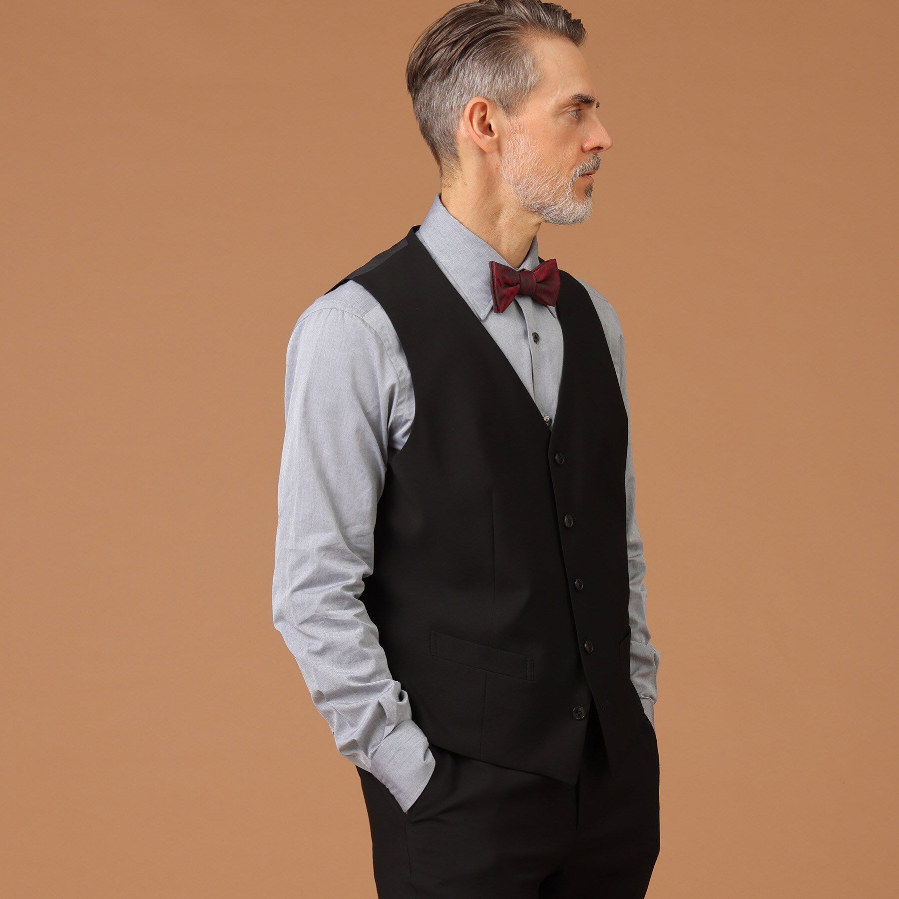 40CARATS&525「【Sサイズ～】ディープブラック ヴェスト」|スーツ|