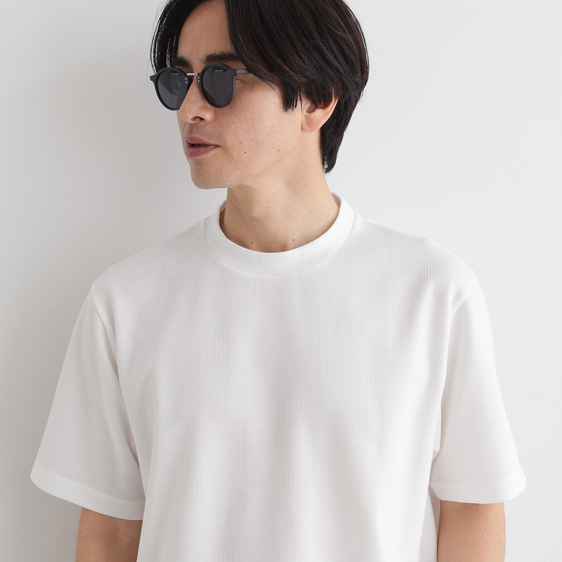 TAKEO KIKUCHI「【尾州ファブリック】 スライドパズル柄 ポンチ プルオーバー」|Tシャツ・カットソー|
