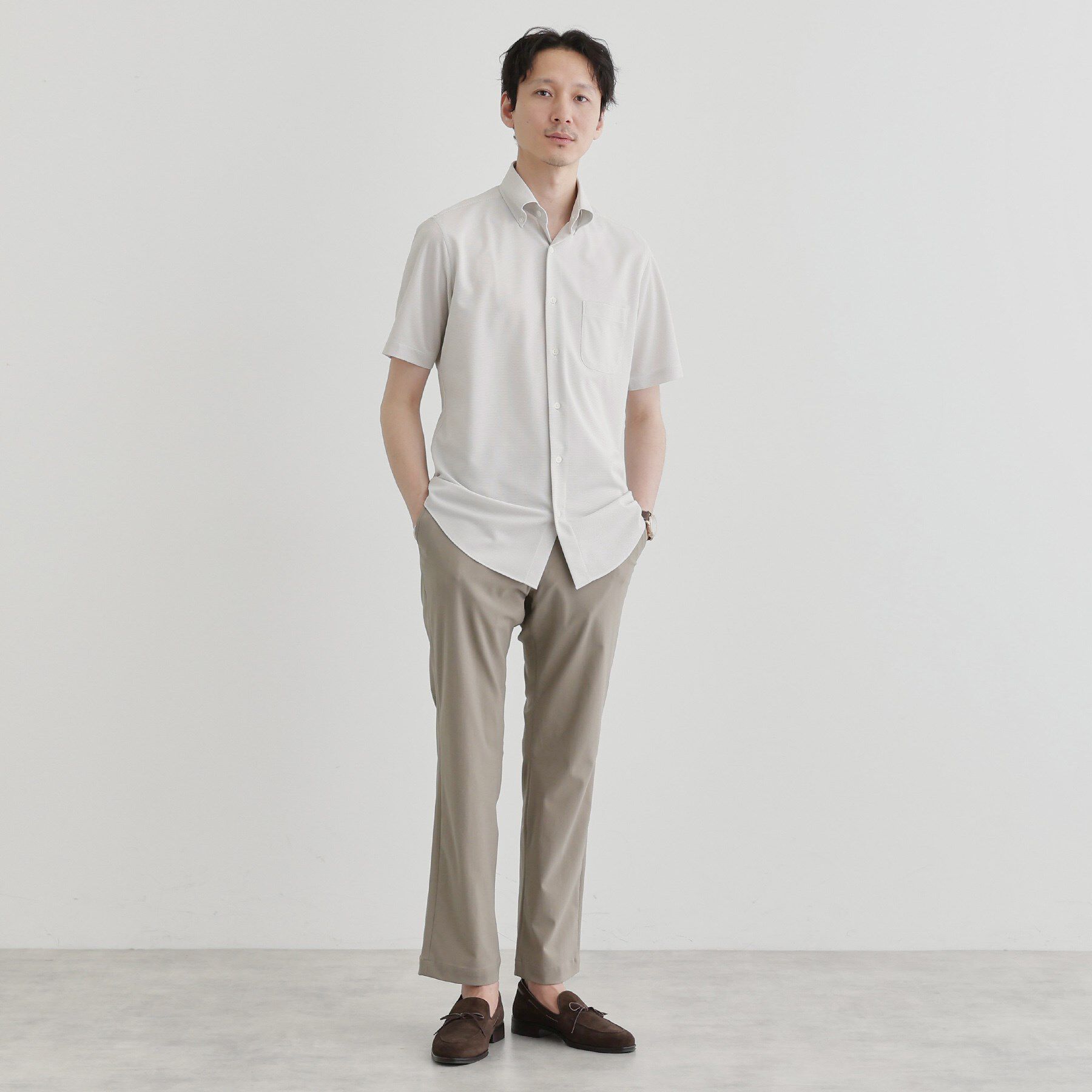 TAKEO KIKUCHI「ユーティリティ ピンヘッド 半袖シャツ」|シャツ・ブラウス|