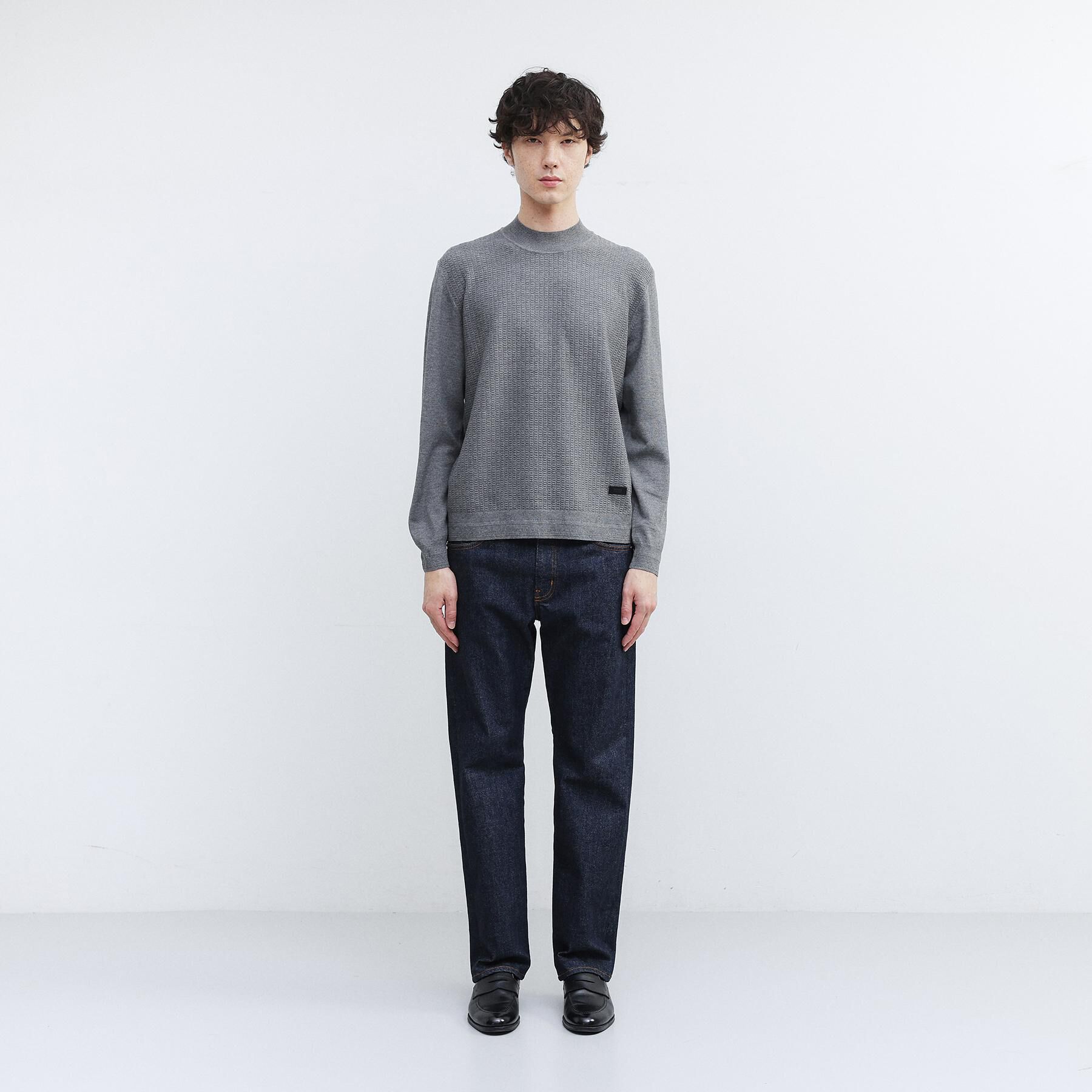 TAKEO KIKUCHI「ハイゲージ モックネック ニット プルオーバー」|ニット・セーター|