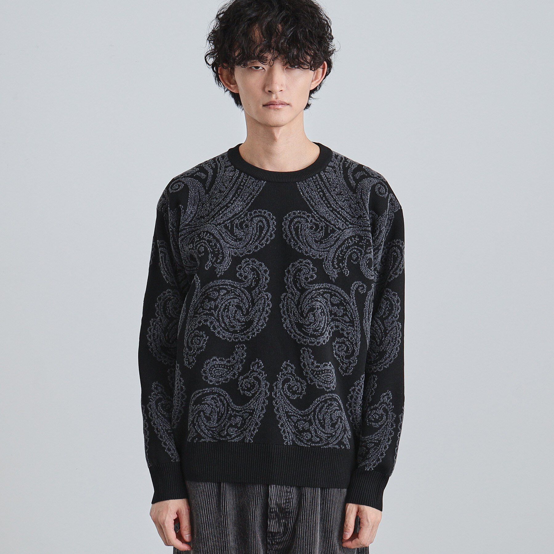 tk.TAKEO KIKUCHI「【洗える】ペイズリーニットプルオーバー」|ニット・セーター|
