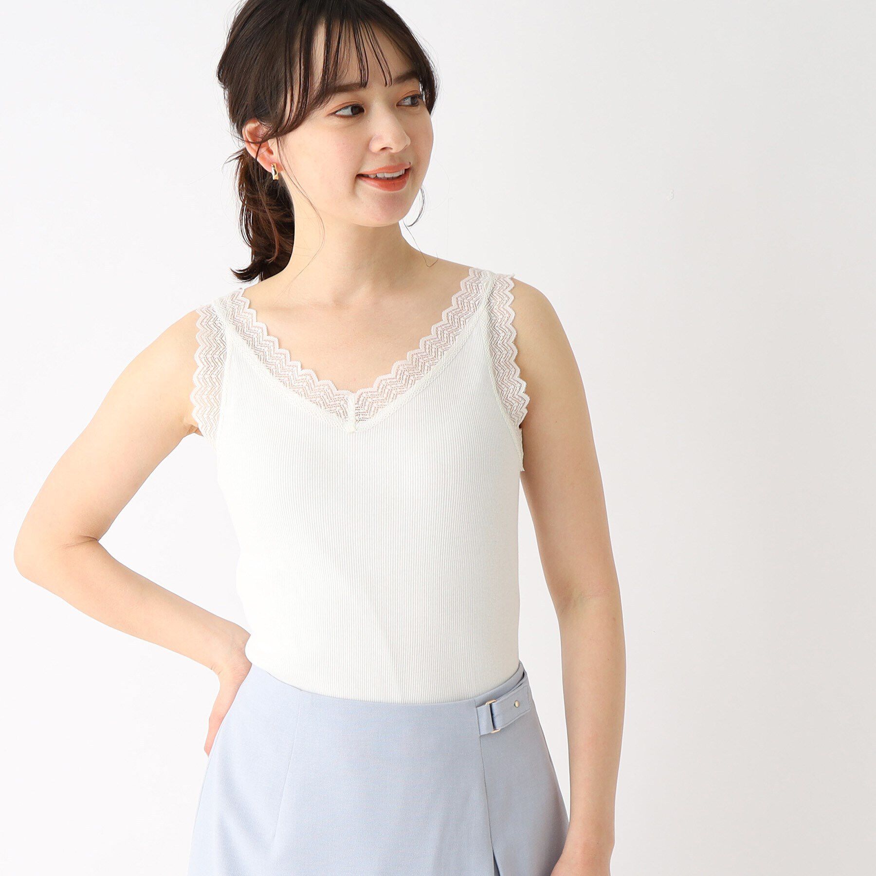 index「前後2WAYレースタンクトップ【洗濯機洗い可】」|キャミソール|