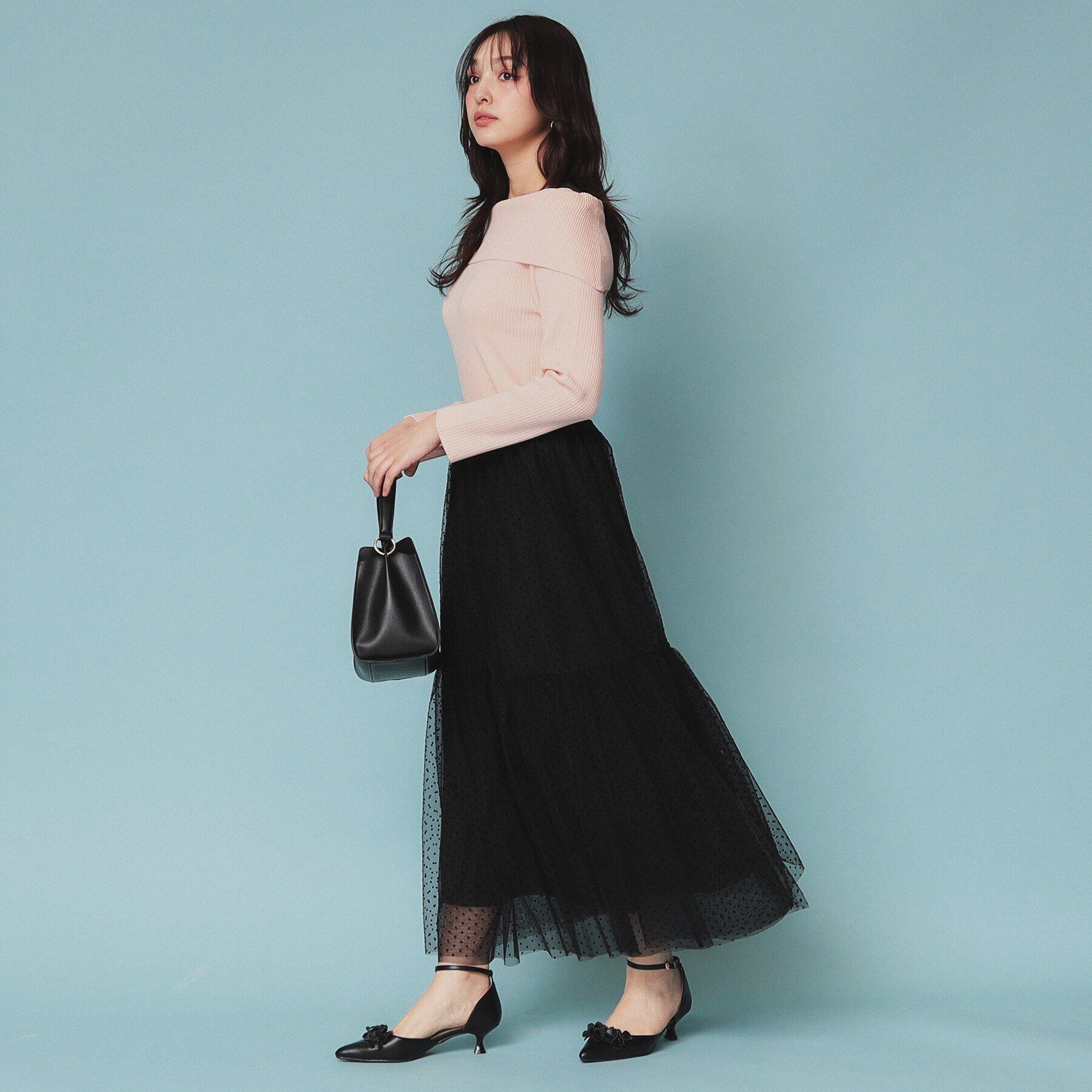 index「《美人百花掲載》オフショルダーリブニット【洗濯機洗い可/抗ピル】」|ニット・セーター|