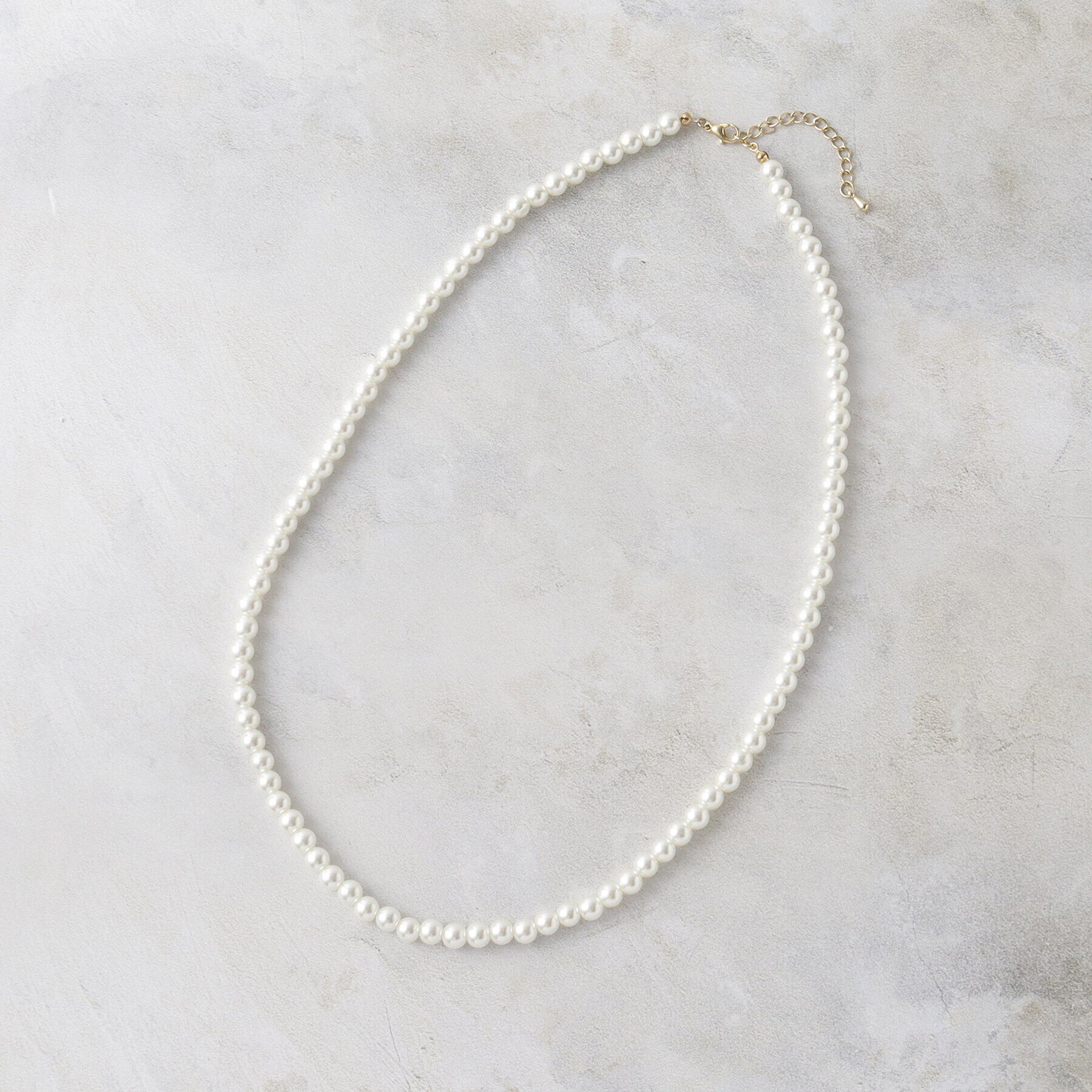 OPAQUE.CLIP「ガラスパールロングネックレス」|ネックレス|