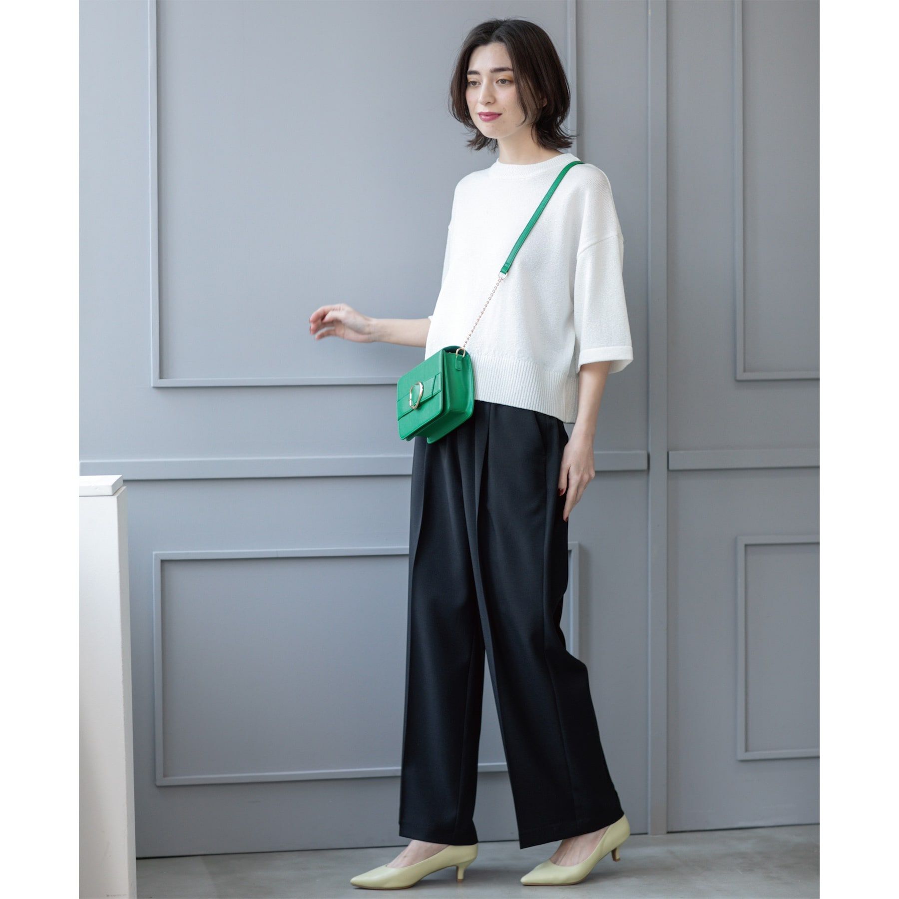 OPAQUE.CLIP「《SS-LLsize》美脚ストレッチイージーワイドパンツ【洗濯機洗い可/防シワ】」|その他|