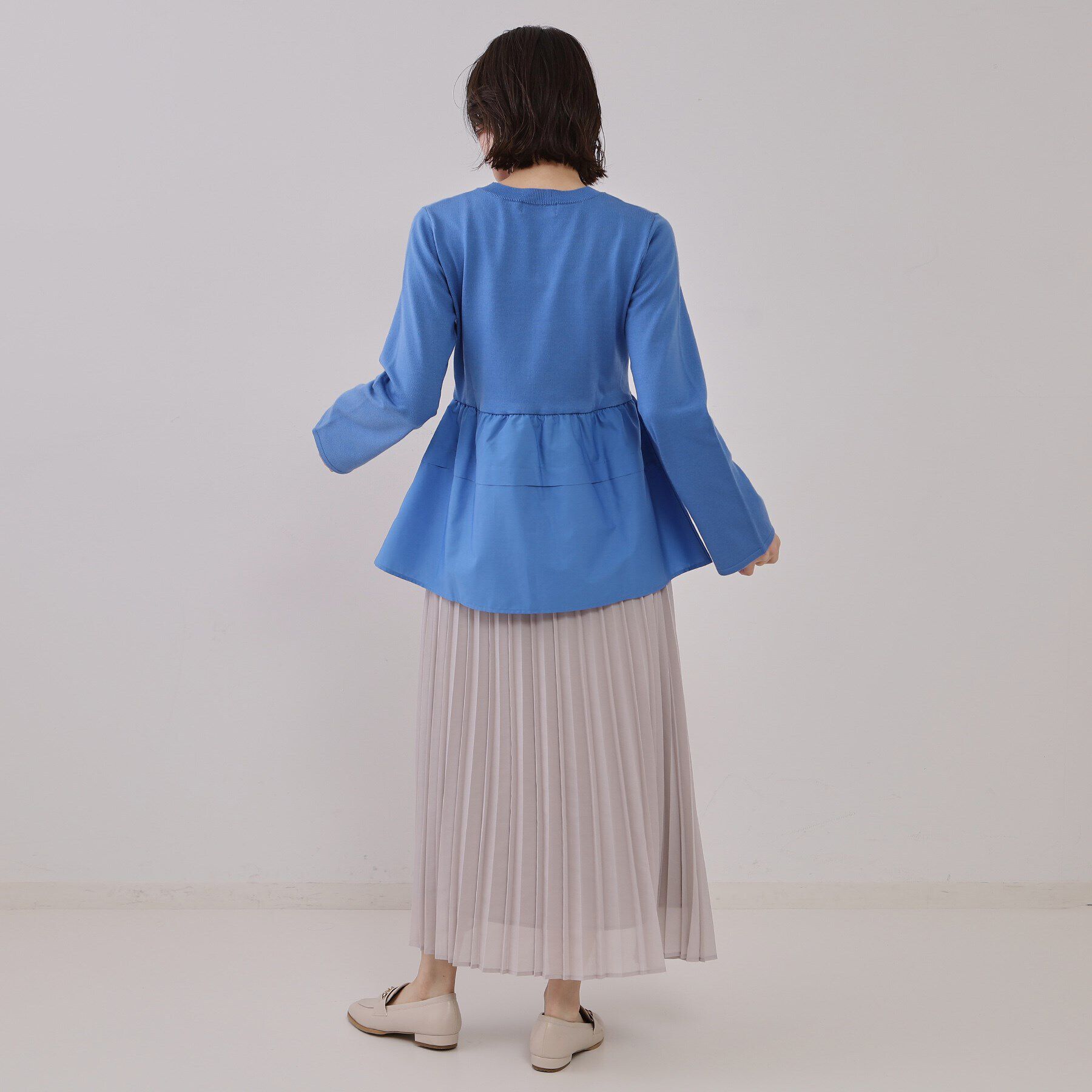 OPAQUE.CLIP「ペプラムドッキングニット【洗濯機洗い可】」|ニット・セーター|