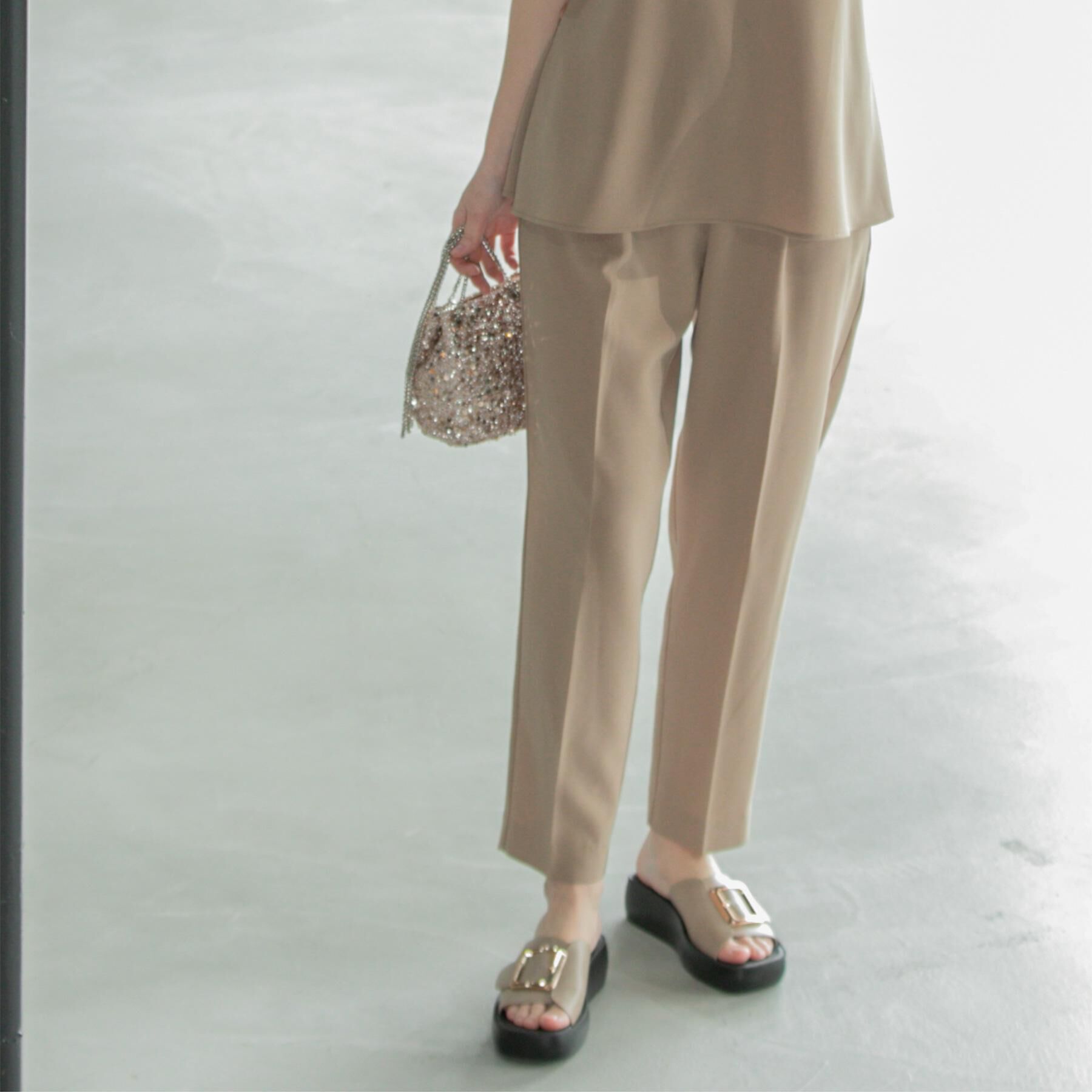 OPAQUE.CLIP「《6色展開/丈が選べる》美脚イージーテーパードパンツ/セットアップ対応【ストレッチ/洗濯機洗い可/防」|その他|