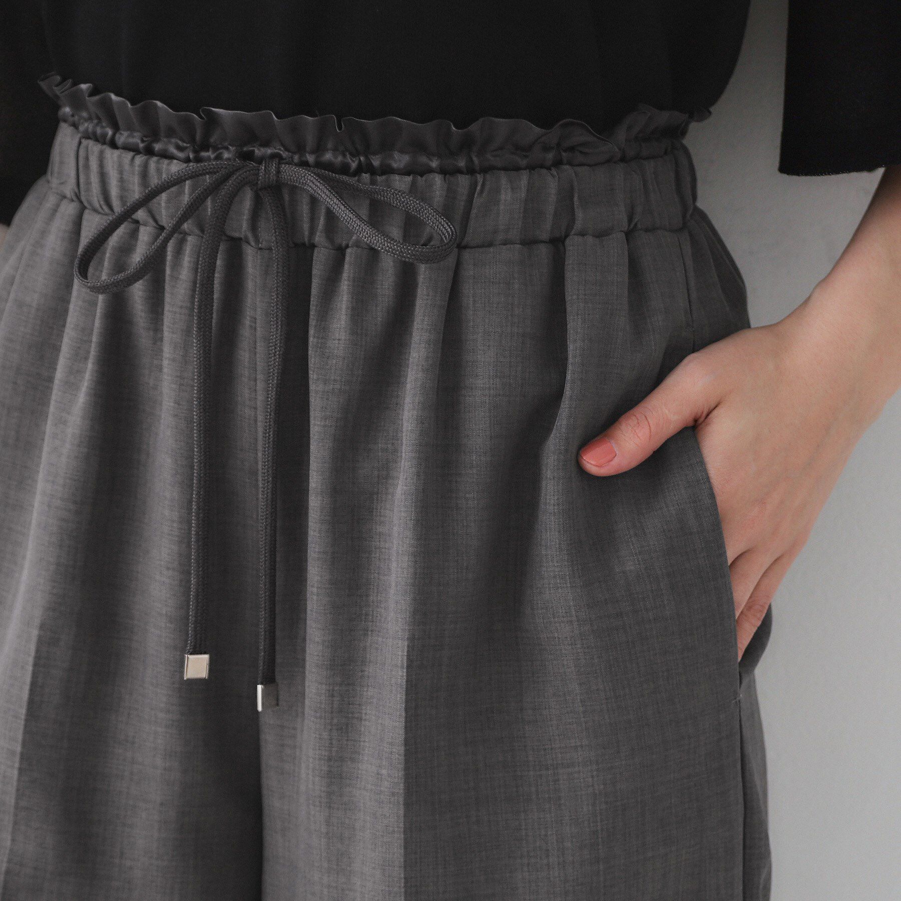 OPAQUE.CLIP「ウエストサテン使いイージーワイドパンツ【洗濯機洗い可】」|その他|