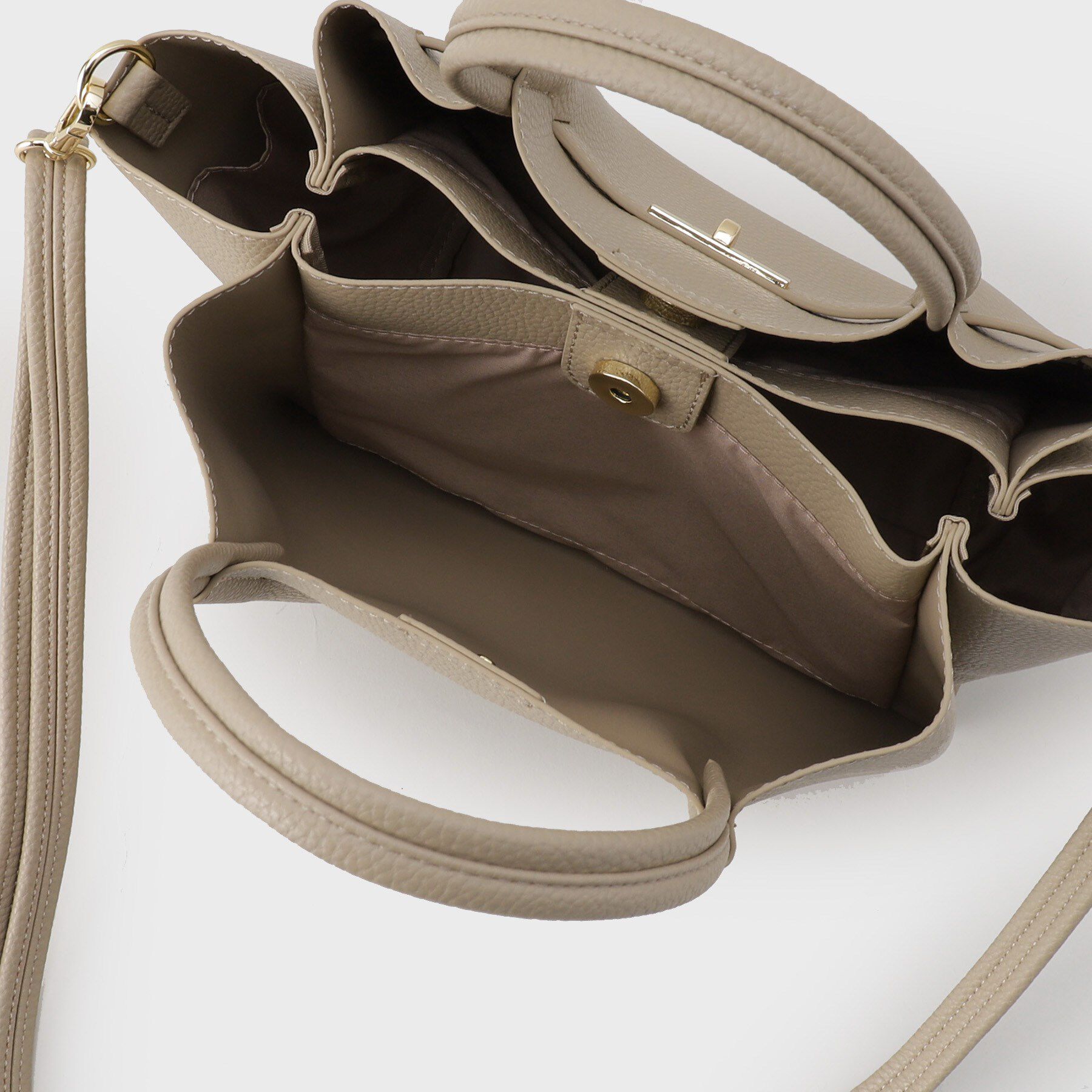 OPAQUE.CLIP「【軽量/2WAY/通勤対応】フロントベルトデザインミドルトートバッグ」|ショルダー・メッセンジャー|